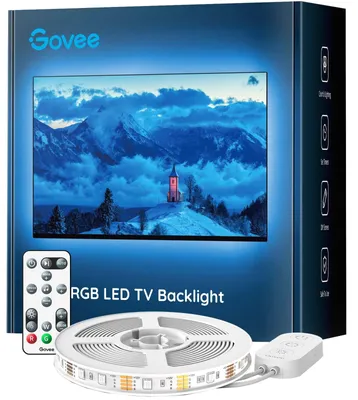 Produktbild von Govee RGB Bluetooth LED-Hintergrundbeleuchtung für TVs 46-60 Zoll Strip de smart light White