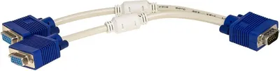 Produktbild von Rozdzielacz D-SUB 2x VGA Akyga AK-AD-20 Adapter 15 pin do monitora z kablem 15cm