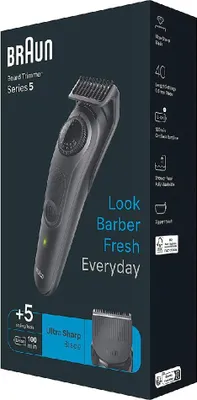 Produktbild von Braun BeardTrimmer 5 BT5420, Waschbar, Akku, Schwarz