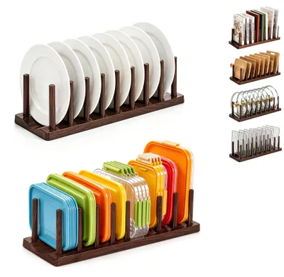 Teller- und Deckel-Organizer 35,6 cm, 2er Set, verstellbar