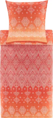 Produktbild von Bassetti Satin-Bettwäsche-Garnitur KERALA Farbe O1 ORANGE Größe 135x200+80x80