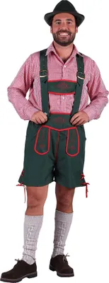 Image de Ensemble de costume Klaus (culotte de cuir et chemise), vert L