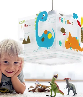 Zdjęcie produktu dla Lampa sufitowa Dinos - Dinozaury dla dzieci