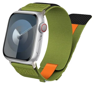 Produktbild von Für Apple Watch SE 2023 44mm Design Geflochtenes Nylon Ersatz Armband Grün