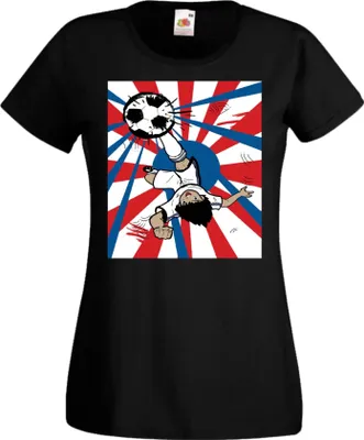 Immagine prodotto di Maglietta da donna Manga Anime Captain Tsubasa 03 Oozora, Lady M , Noir