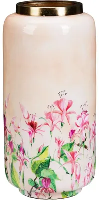 Zdjęcie produktu dla Wazon 15x30 cm z różowymi kwiatami