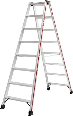 Immagine prodotto di 402416 Scala a cavalletto con gradini su entrambi i lati, 2 x 8 gradini