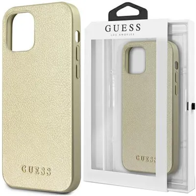 Produktbild von Guess GUHCP12SIGLGO iPhone 12 mini 5.4  Gold/Gold Hardcase Iridescent Handyhülle