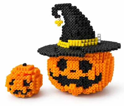 Bastelset Halloween-Pompoen 3D, ca. 7000 Bügelperlen