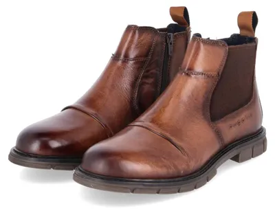 Imagen del producto de Botas Chelsea para hombre de Bugatti, color marrón, en piel lisa, talla 43