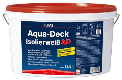 Produktbild von Pufas Aqua-Deck Isolierweiß 12,5 Liter 14205000