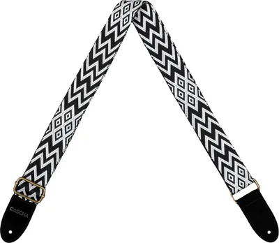 Zdjęcie produktu dla Cascha CUS-JW1 Jacquard Ethnic Black & White Pasek do Ukulele