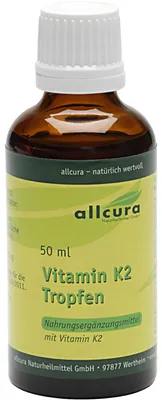 Produktbild von allcura Vitamin K2 Tropfen, 50 ml Lösung