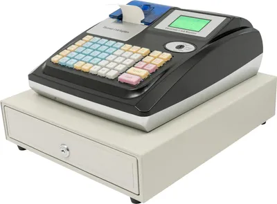 Obrázok produktu pre Elektronická pokladňa POS, 48 tlačidiel, dvojitý displej, integrovaná termotlačiareň POS, RS232/USB, čierna