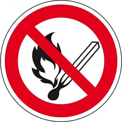 Produktbild von Dreifke® Aufkleber (Folie) "Keine offene Flamme; Feuer, offene Zündquelle und...