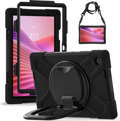 Obrázok produktu pre Pre Lenovo Tab M10 4. generácie / Tab 10.1 2025 Silikónové hybridné puzdro a popruh
