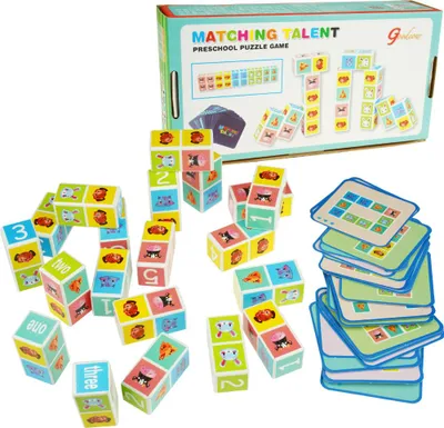 Produktbild von Holzpuzzlespiel, Muster nachbilden
