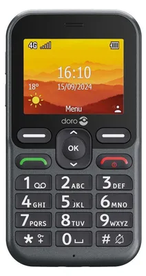 Produktbild von Doro Leva L10, Balken, Single SIM, 6,1 cm (2.4"), 2 MP, 1150 mAh, Schwarz