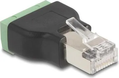 Produktbild von Delock RJ45 Stecker zu Terminalblock Adapter 4 Pin