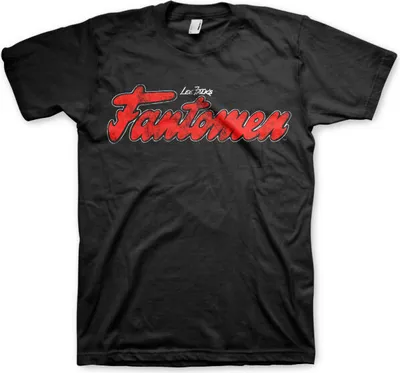 Produktbild von Fantomen Distressed Logo T-Shirt - X-Large - Black
