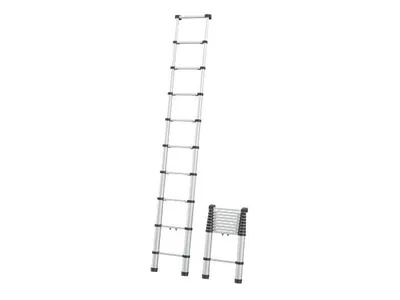 Produktbild von Stroxx Teleskopleiter Aluminium 2,92 m Arbeitshöhe belastbar bis 150 kg EN131