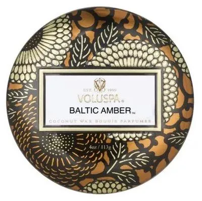 Productafbeelding van Voluspa Japonica Baltic Amber mini geurkaars, 113g
