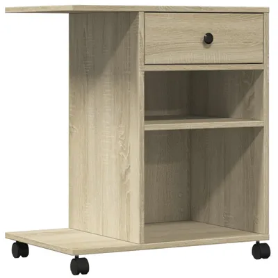 Obrázek produktu pro vidaXL Stojan na tiskárnu s kolečky Sonoma dub 60x40x68,5 cm