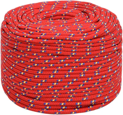 Image de vidaXL Corde de bateau rouge 10 mm 500 m Polypropylène