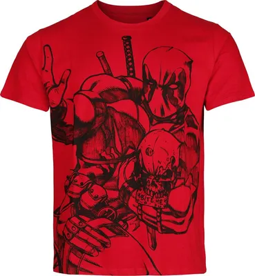 Produktbild von Deadpool T-Shirt Herren Sketch rot L