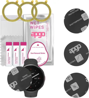 Produktbild von apgo 3 Stück Schutzglas, Matt, kompatibel mit Polar Pacer Pro Smartwatch, Hybrid 8H, Ersatz für Hartglas, Displayschutzglas, Bildschirmschutz, Displayschutz, kratzfest