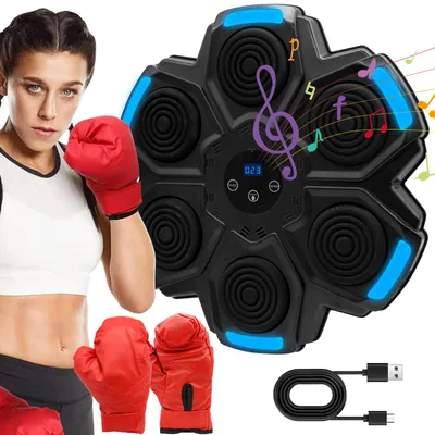 Productafbeelding van HDeye Smart Music Boxing Trainer: Een interactieve bokszak met Bluetooth, LED-verlichting en een LCD-teller. Ideaal voor thuisgebruik.
