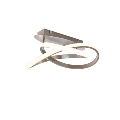 Image de Plafonnier LED avec switch dimmer COURSE métal nickel mat Ø 45cm, hauteur 18cm