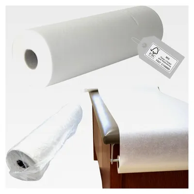 Produktbild von Ärzterolle 50 Meter | 1 Stück | Breite: 39 cm | 2-lagig | alle 38 cm perforiert | saugfähig | hochweiß | | Liegenabdeckung Ärztekrepp Medizinalrollen