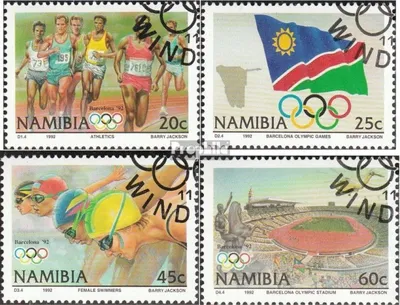 Produktbild von Briefmarken Namibia - Südwestafrika 1992 Mi 727-730 (kompl.Ausg.) gestempelt Olympische Sommerspiele 92