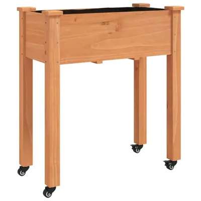Obrázek produktu pro Truhlík na kolečkách s vložkou hnědý 71x37x80 cm masivní jedle