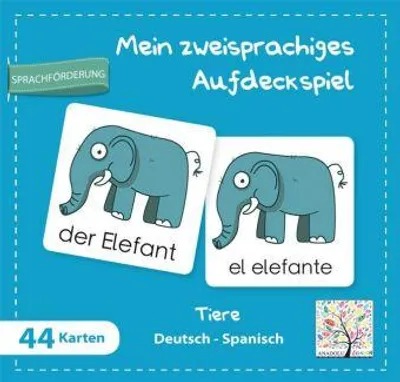 Produktbild von Mein zweisprachiges Aufdeckspiel, Tiere Deutsch-Spanisch (Kinderspiel)