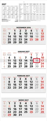 Produktbild von 4-Monatskalender rot 2027