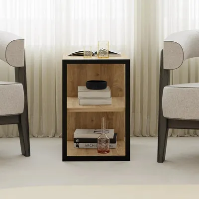 Obrázok produktu pre Odkladací stolík Houseland Echo zafírový dub/čierna