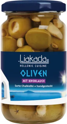 Obrázek produktu pro Liakada zelené olivy s česnekem ATG 200g