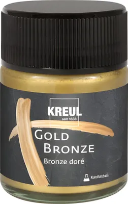 Produktbild von Kreul Kreative KREUL Gold Bronze 50 ml Metallic Effektfarbe für kreative Projekte