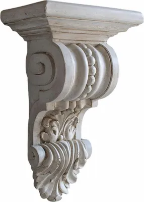 Produktbild von Casa Padrino Luxus Barock Wandkonsole Antik Weiß H. 50 cm -  Italy