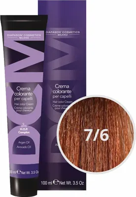 Produktbild von Diapason Haarfarbe Diapason Color Hair Color Cream 7/6 Medium Copper Blond