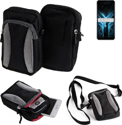 Produktbild von K-S-Trade Fototasche kompatibel mit Sony ZV-1 Gürtel-Tasche Holster Umhänge Tasche Kameratasche, schwarz-grau Brust-Beutel Brust-Tasche