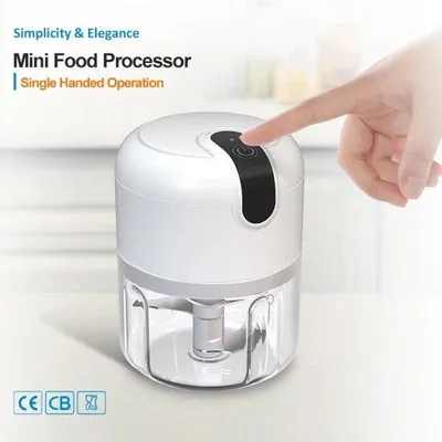 Obrázok produktu pre Mini elektrický prenosný mixér s objemom 250 ml a funkciou na drvenie cesnaku