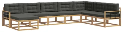 Produktbild von vidaXL Outdoor-Sofagarnitur 8 stk. Weiß und Anthrazit