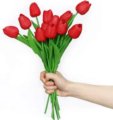Produktbild von Famanu Kunstblumen Tulpenstrauß - 12 Stück