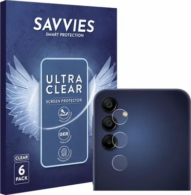 Produktbild von 6x Für Samsung Galaxy A15 (NUR Kameraschutz) Schutzfolie Savvies Displayschutz Display Schutz Folie Klar Transparent