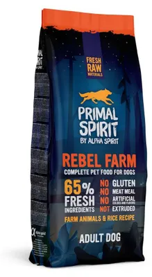 Productafbeelding van Alpha Spirit Rebel Farm droogvoer voor honden, 65%, 12 kg