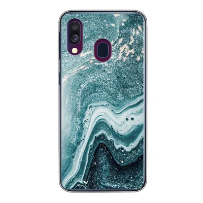 Produktbild von MuchoWow® Handyhülle Schutzhülle Hülle für Samsung Galaxy A40 Naturstein - Glitter - Muster Silikon Softcase Handy Hülle - Handy-Tasche