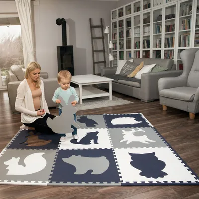 Produktbild von Hakuna Matte XXL Puzzlematte für Babys 1,8 x 1,8 m – Wald